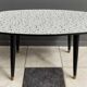 Black and White oval formica table 1960s