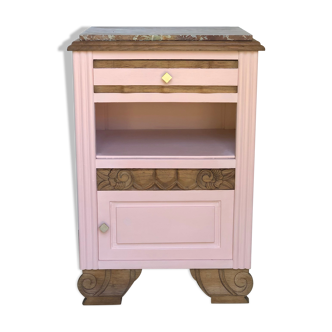 Soft pink art deco bedside