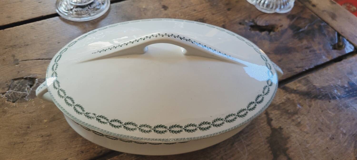 Sarreguemines iron earth tureen