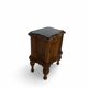 art deco walnut serpentine nightstands, 1920s