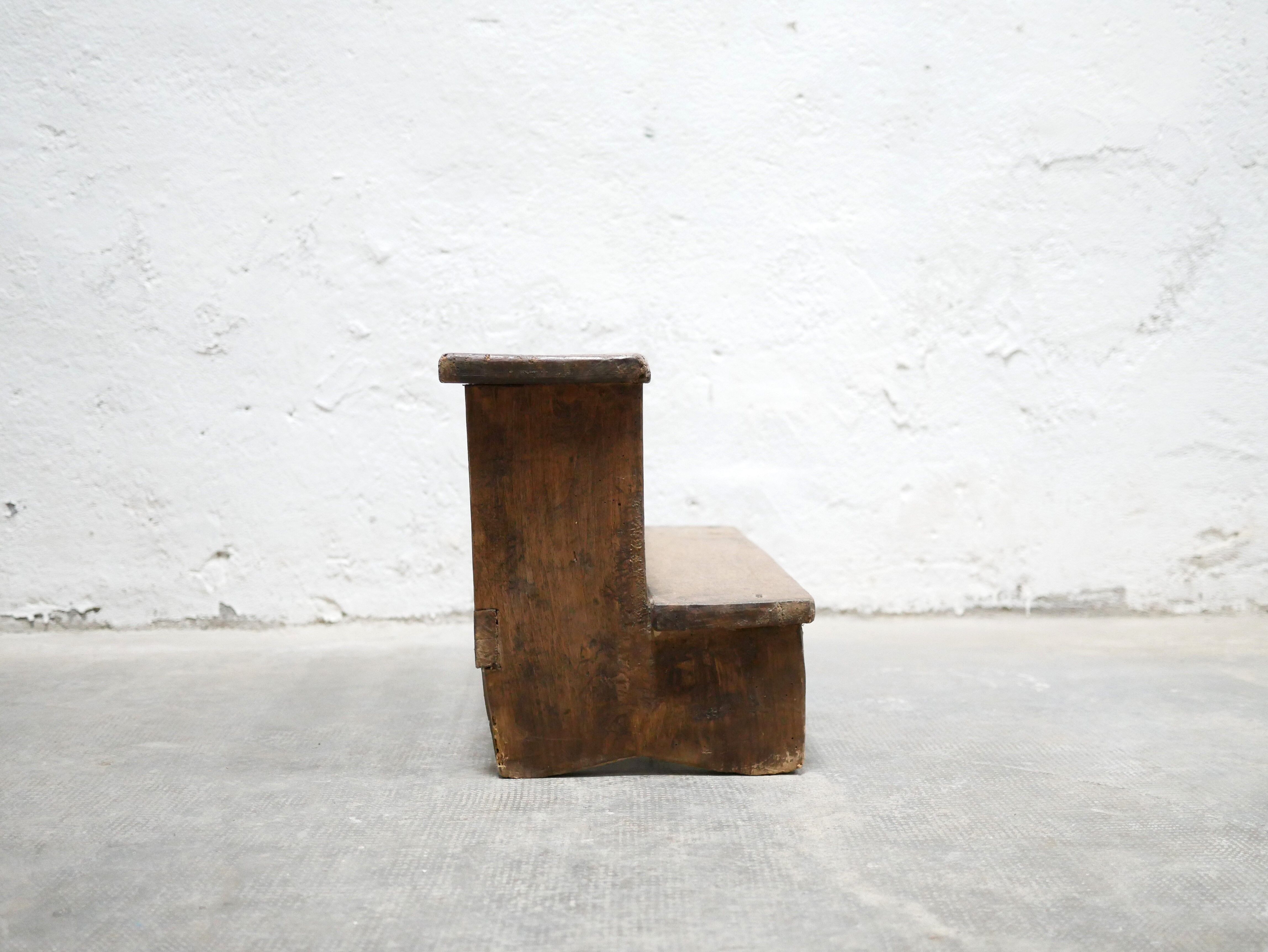 Workshop step, antique wooden stool