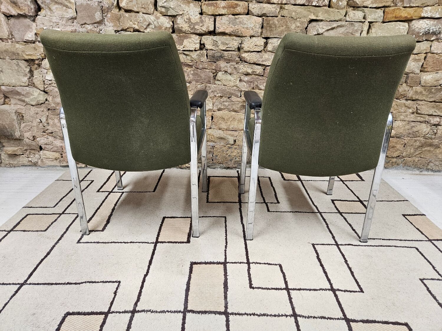 Paire de fauteuil vintage de bureau réunion