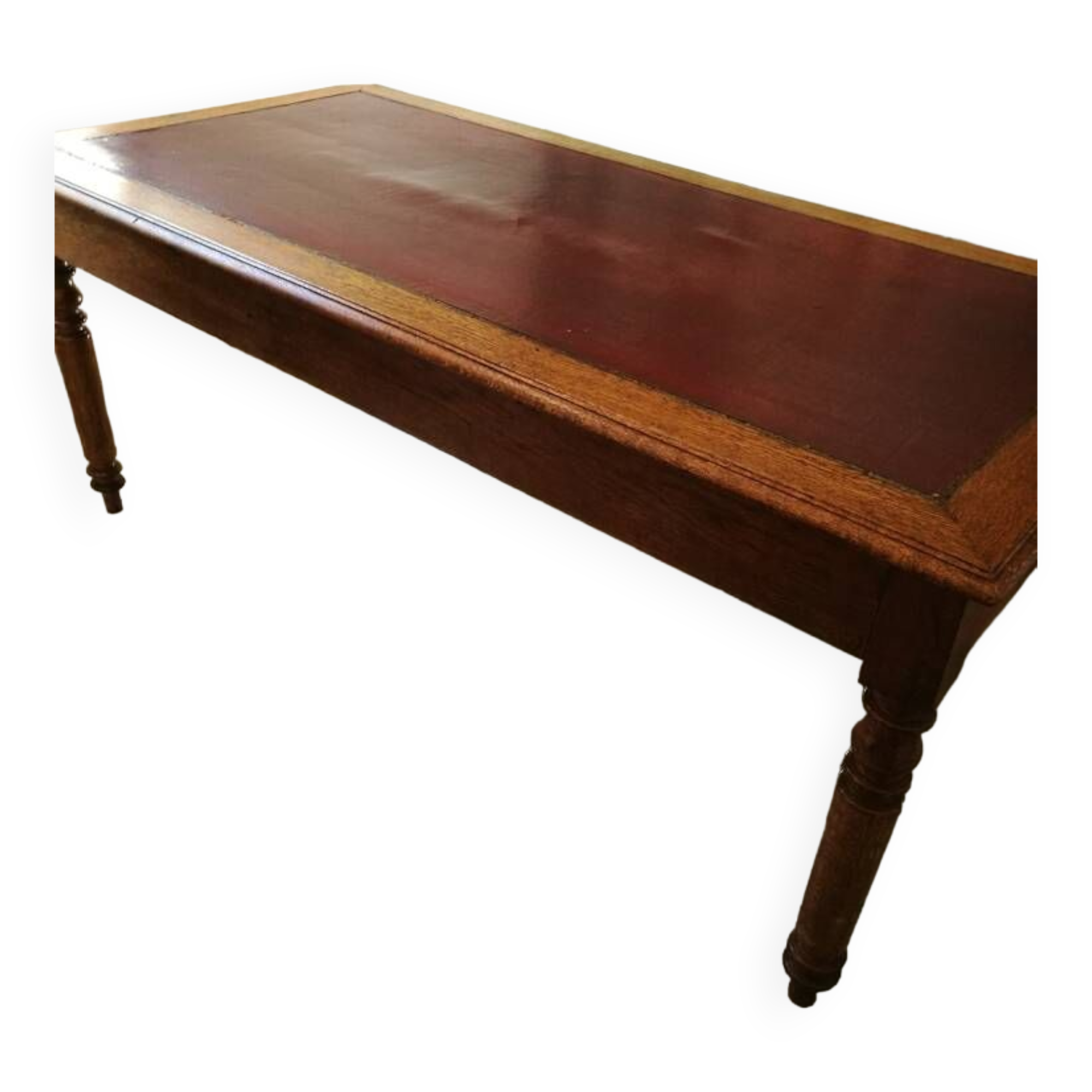 Wood and leather minister's desk