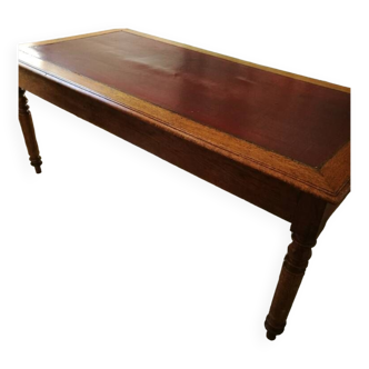 Wood and leather minister's desk