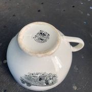 Coffee service, in earthenware with country motif, Boch La Louvière Belgium