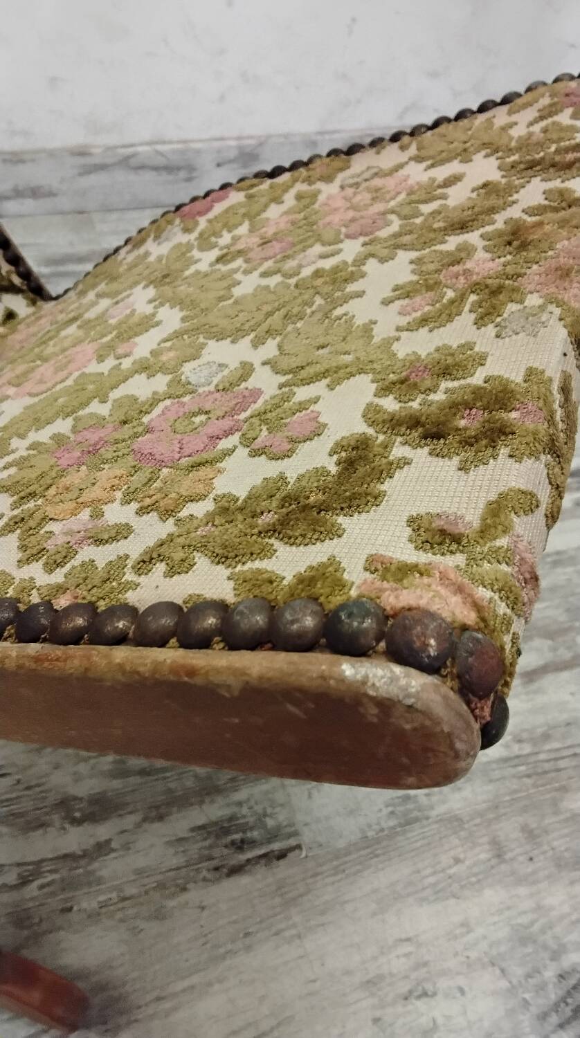 Antique rocking footrest