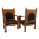 Oak Art Deco Amsterdam School Armchairs 1920s