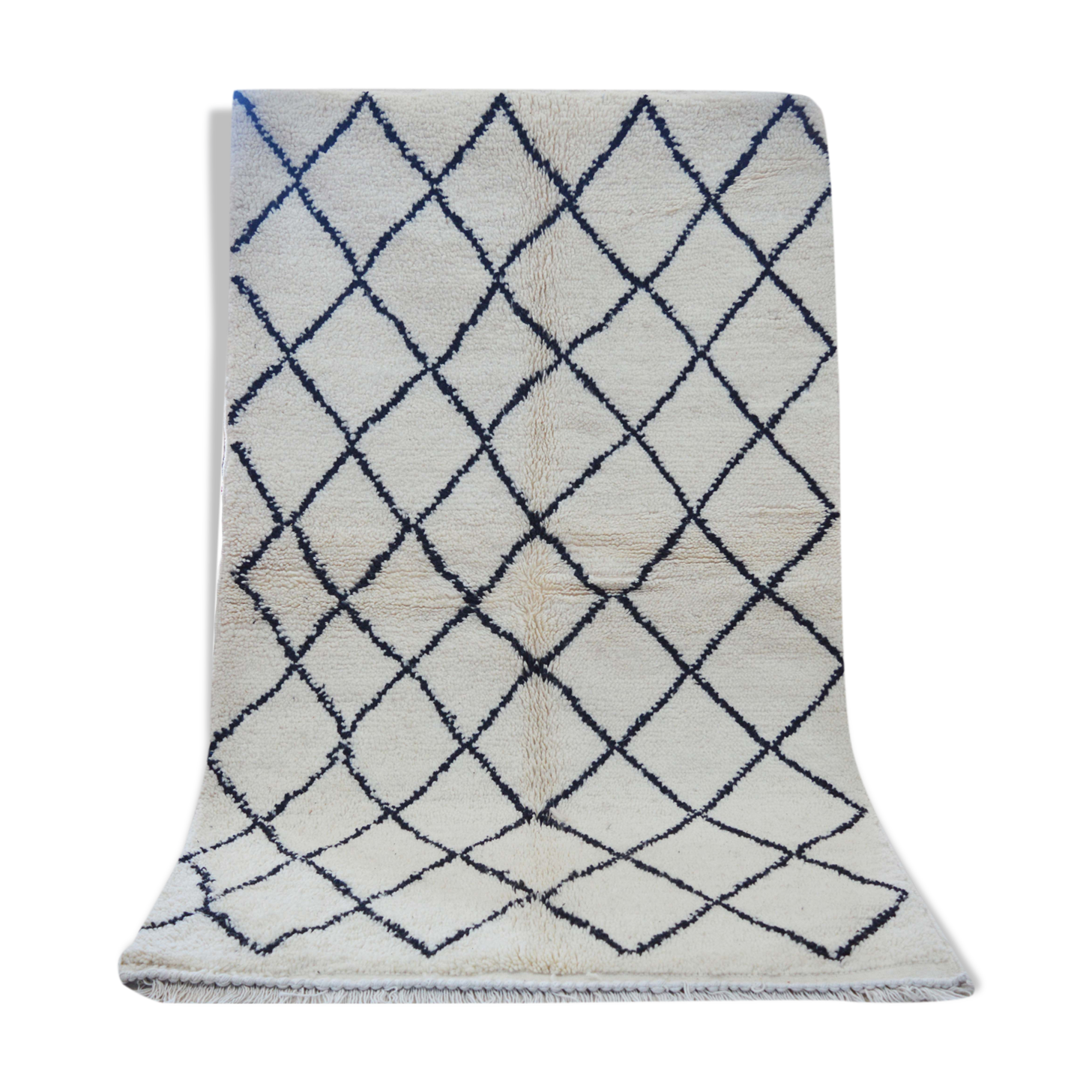 Tapis berbère losanges beni ouarain  187 x 122 cm