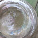 Set of 10 brown glasses and a carafe made in Belgium