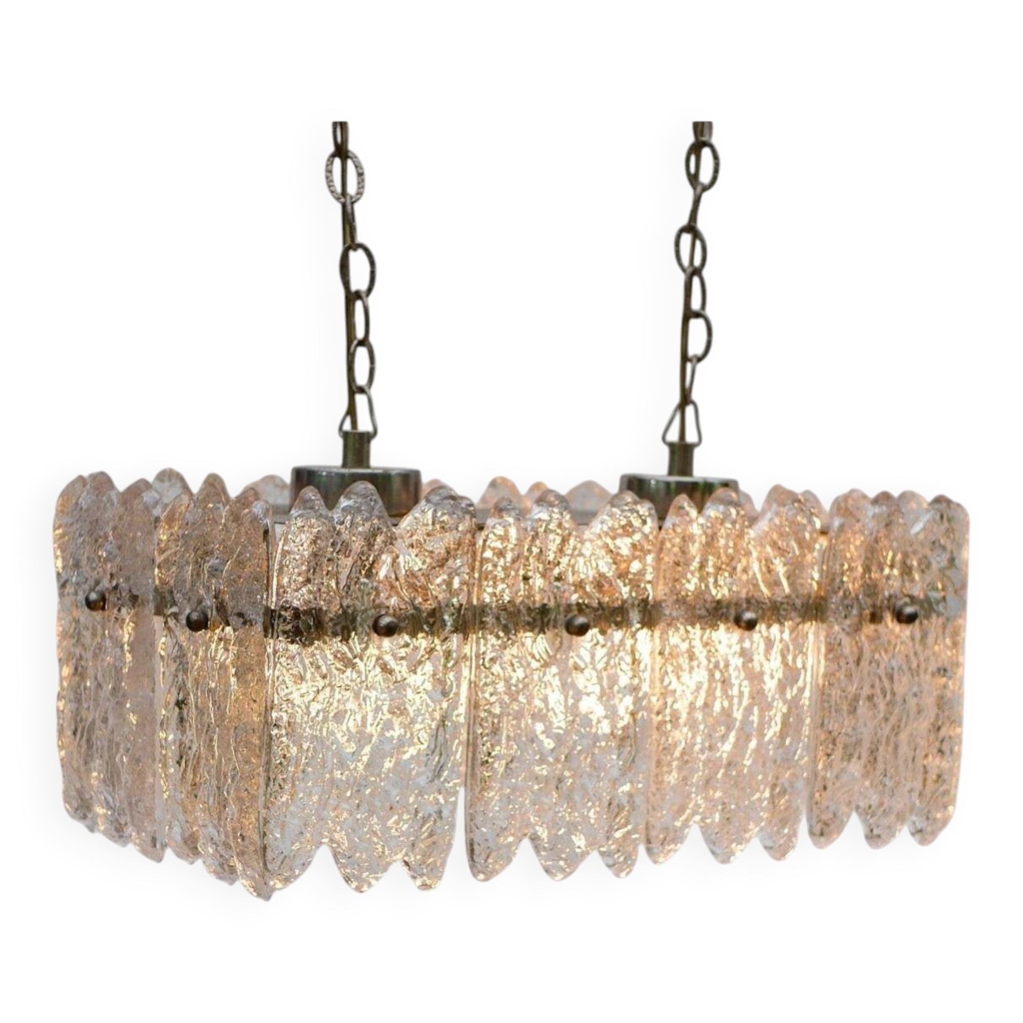 Lustre en cristal "Carl Fagerlund" d'Orrefors, Suède