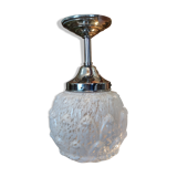 Old suspension globe glass of clichy
