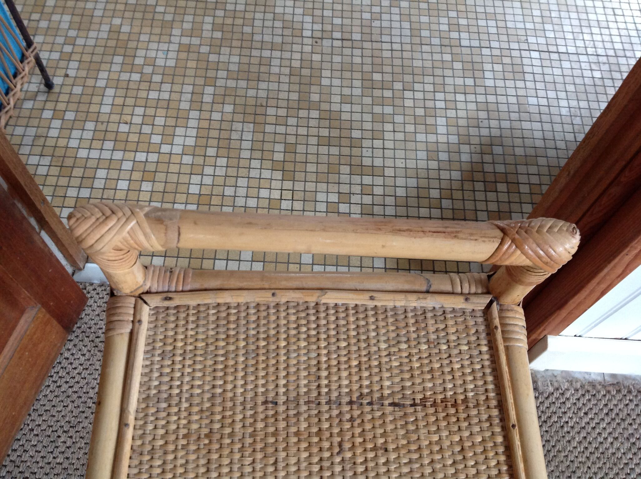 Rattan side table