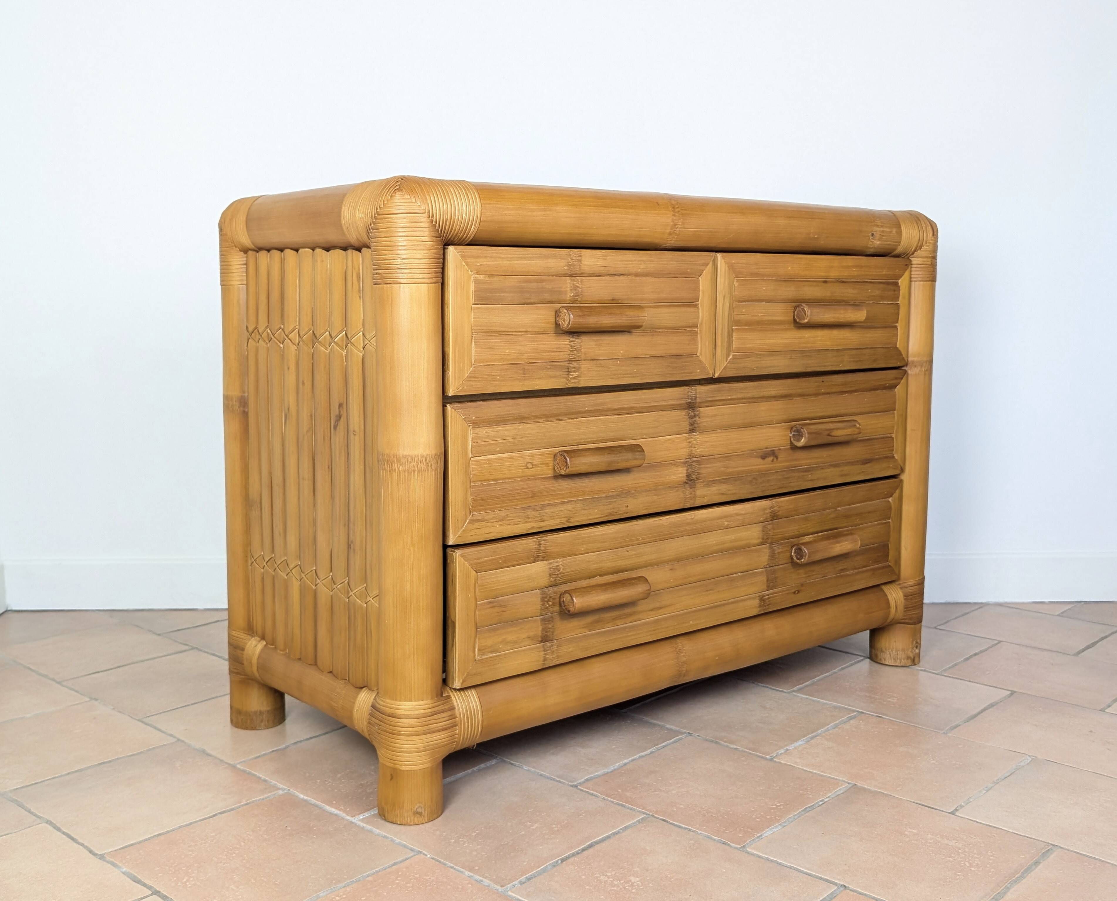 Bamboo chest of drawers
