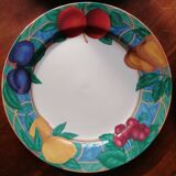 Set of 2 x 12 fine porcelain plates, dinner and dessert plates - Basket