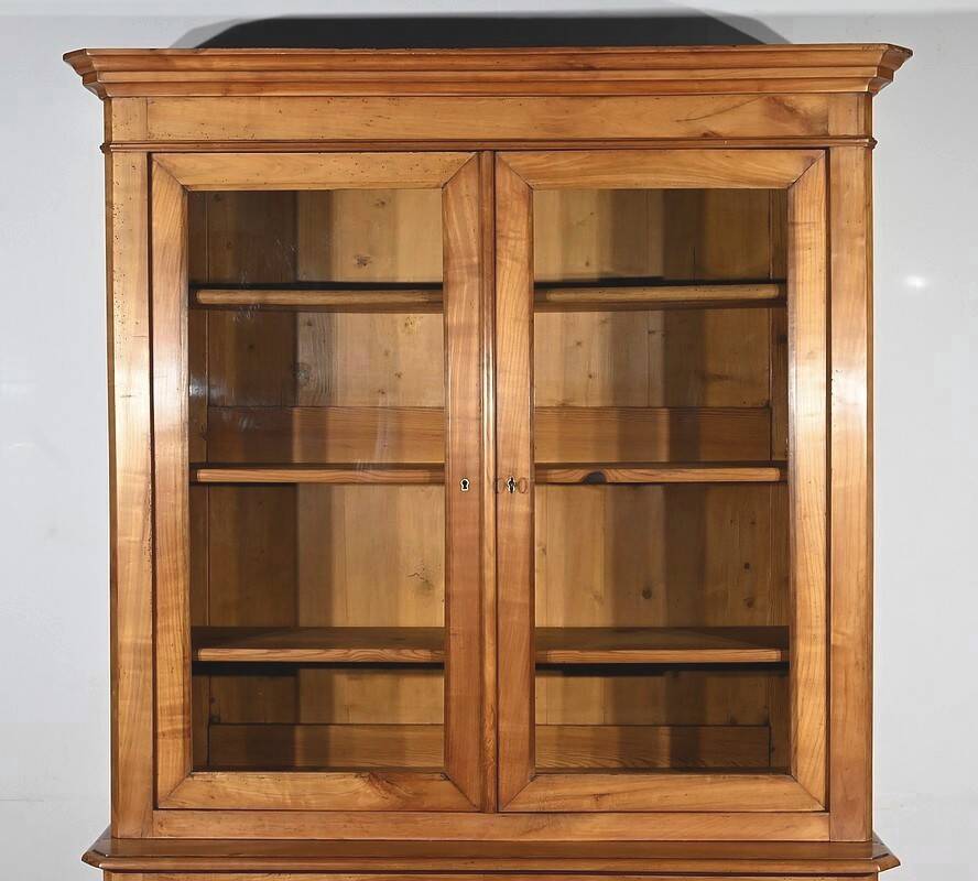 Small two-body library buffet in solid cherry wood – 1900