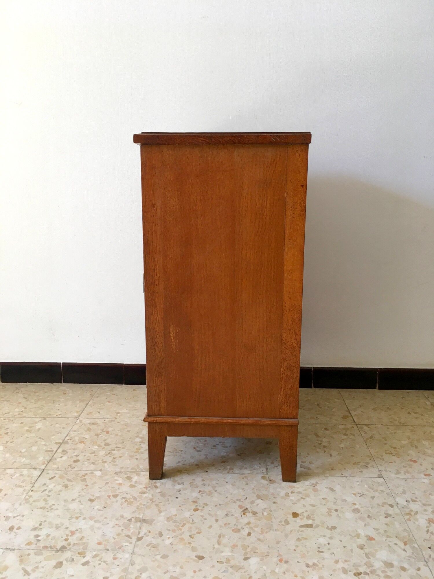 Vintage 50s oak bedside