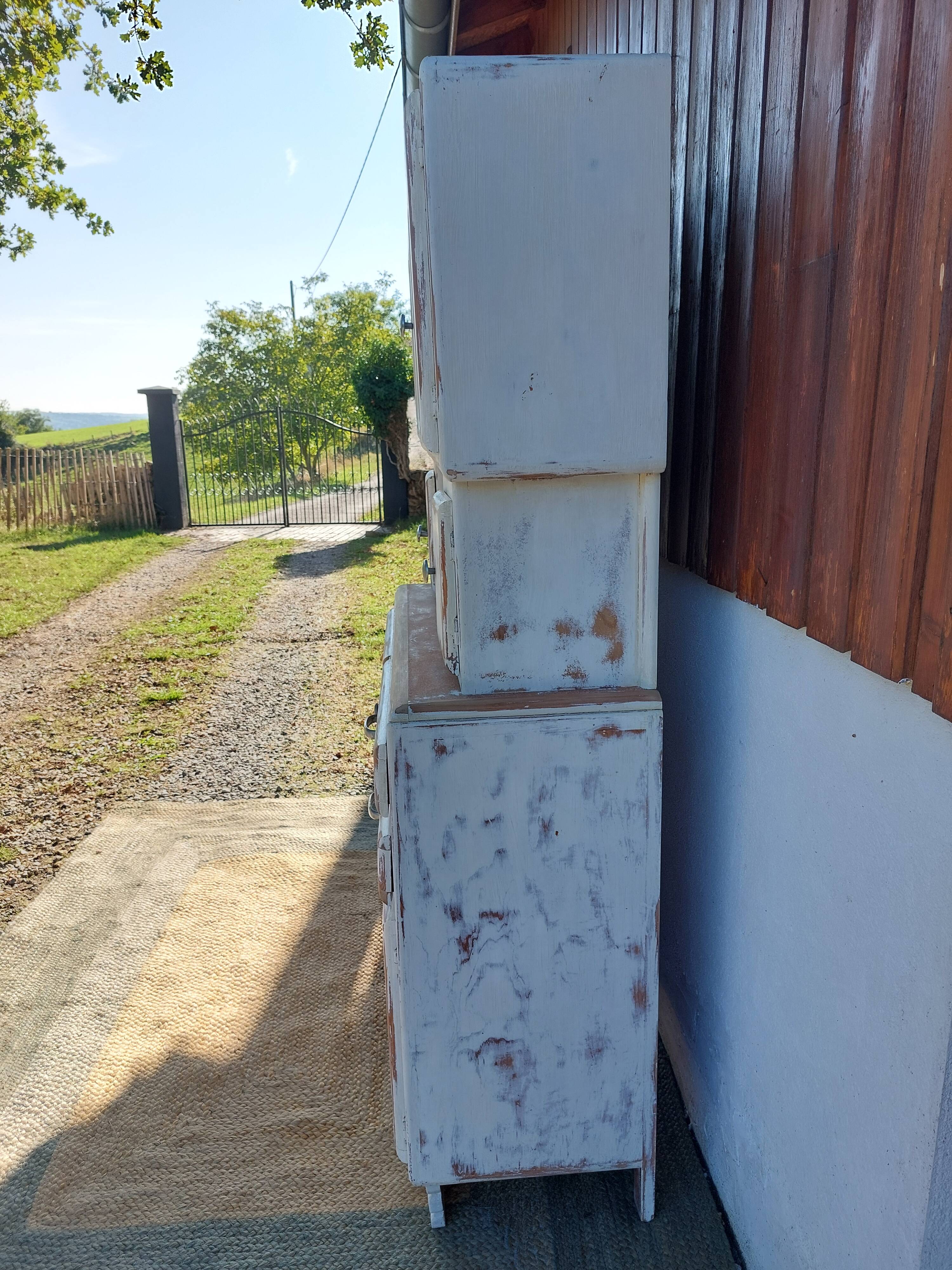 Mado chippy paint white sideboard