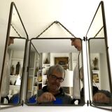 Barber's mirror 3 pans 1900 76x30cm