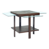 Art deco sidetable with glass tops, 1930s