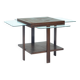 Art deco sidetable with glass tops, 1930s