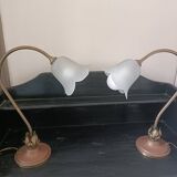 Pair of art nouveau style lamps