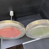 Vintage 70's neon chandelier 2 changeable patterns
