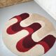 Round carpet in circa wool 70 psychedelic 150cm