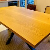 Magnificent oak table (solid/solid) 180x100 custom-made mikado legs
