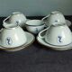 Set of 5 vintage Bernardaud Limoges porcelain cups