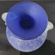 Vintage cobalt blue powdered glass amphora vase
