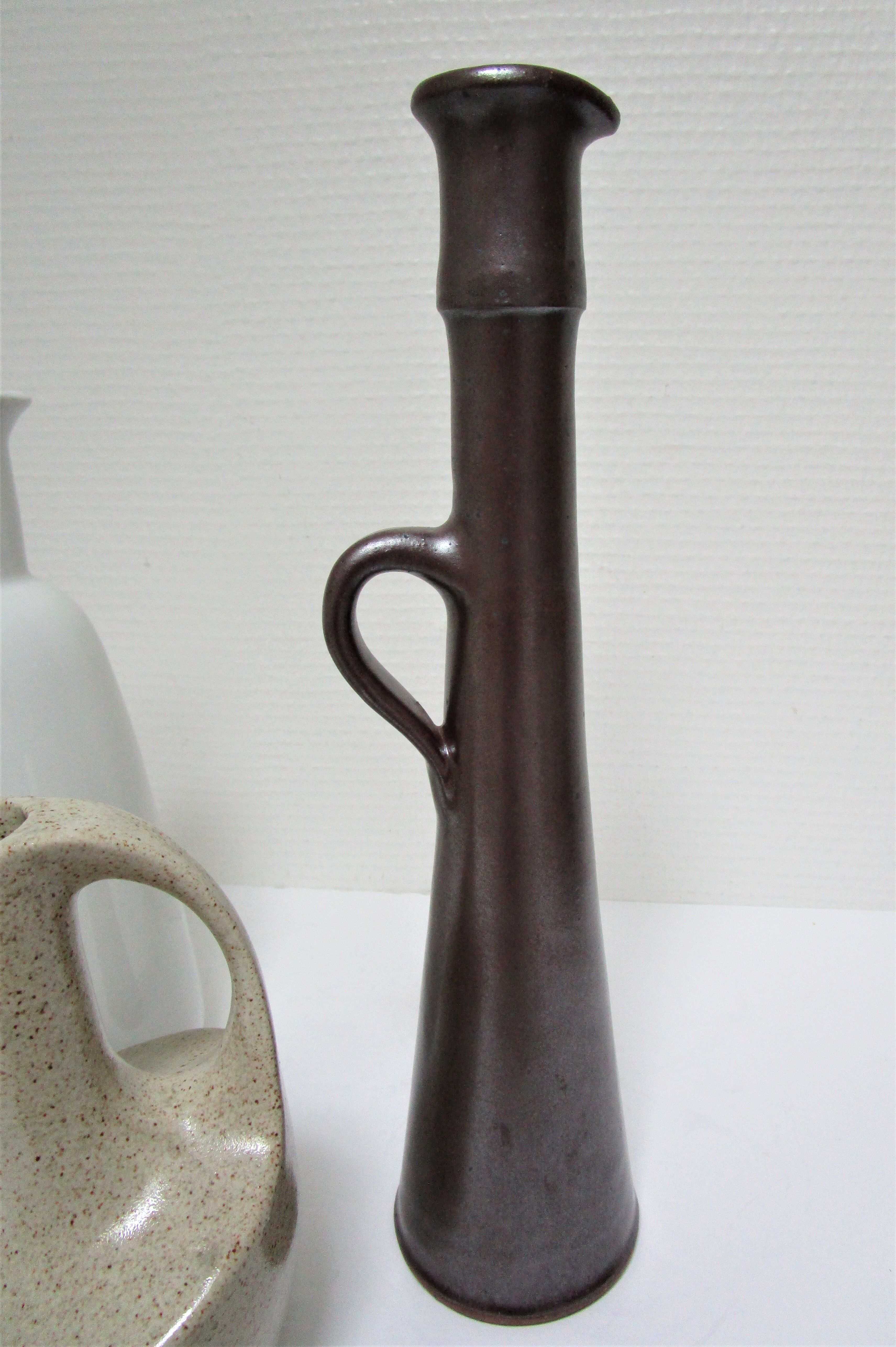 Trois vases céramique grès porcelaine vintage