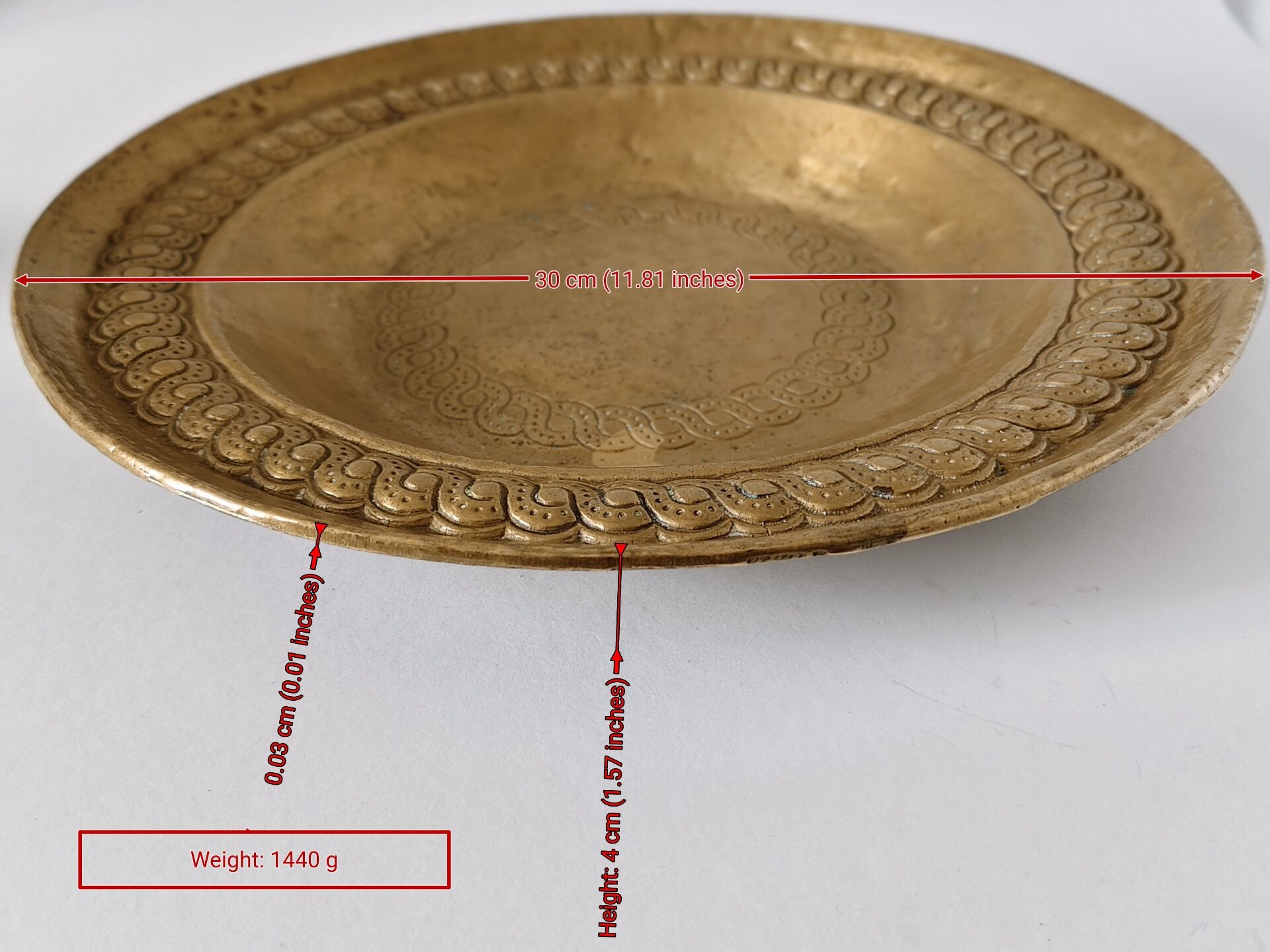 Hammered brass cup Collini Austria - 1960s