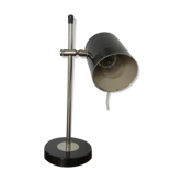 Lampe italienne " tuyau " en laiton nickelé et aluminium années 50/60