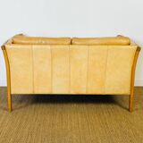 Vintage Scandinavian leather sofa Stoby 1960