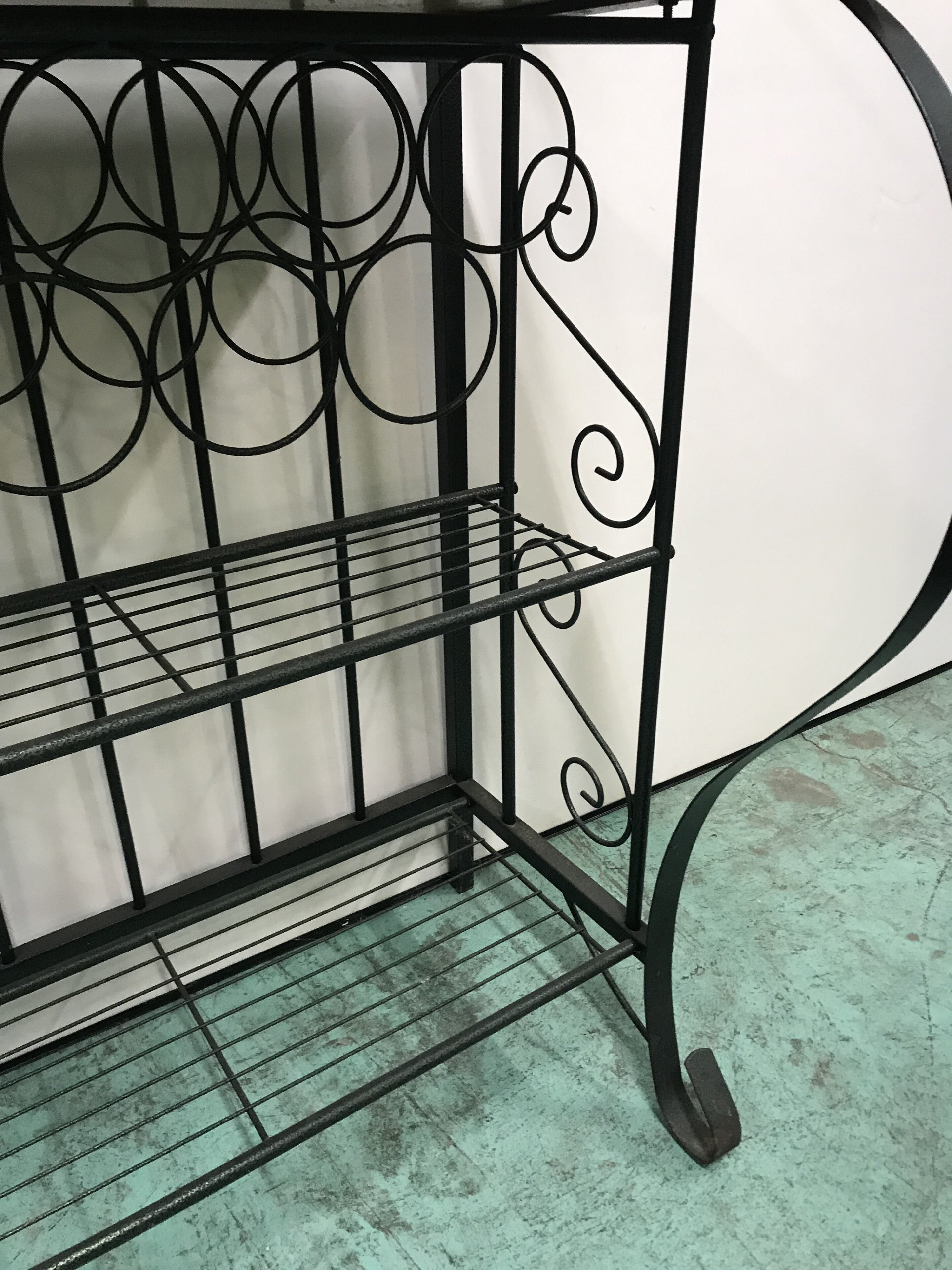 Wrought iron shelf