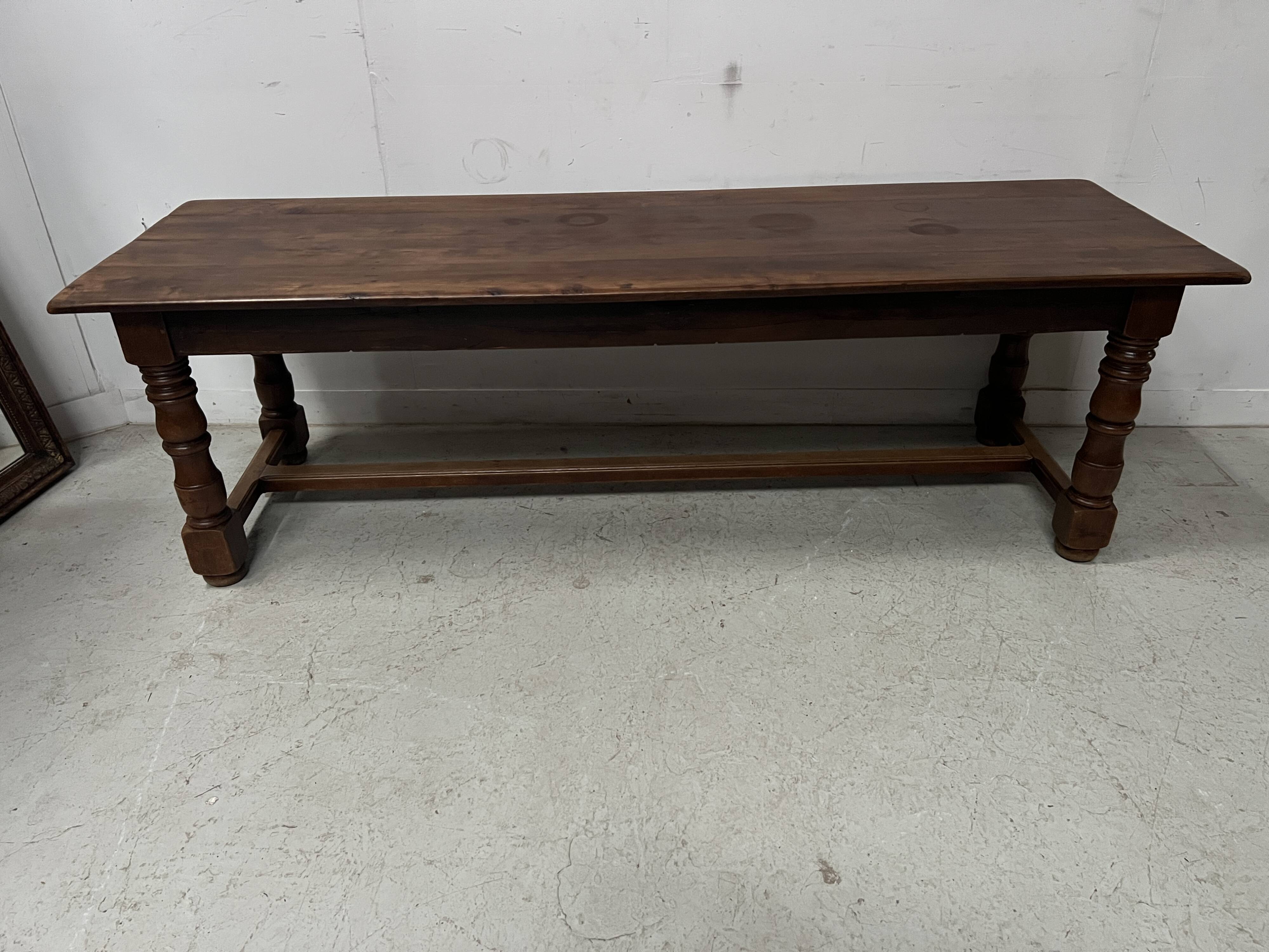 Large 19th Century Farmhouse Table in Solid Beech