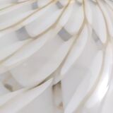 White Murano Glass and Brass Table Lamp, Italy, 1980s