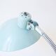 Grande lampe de bureau vintage en métal vert d'eau – Bras flexible chromé