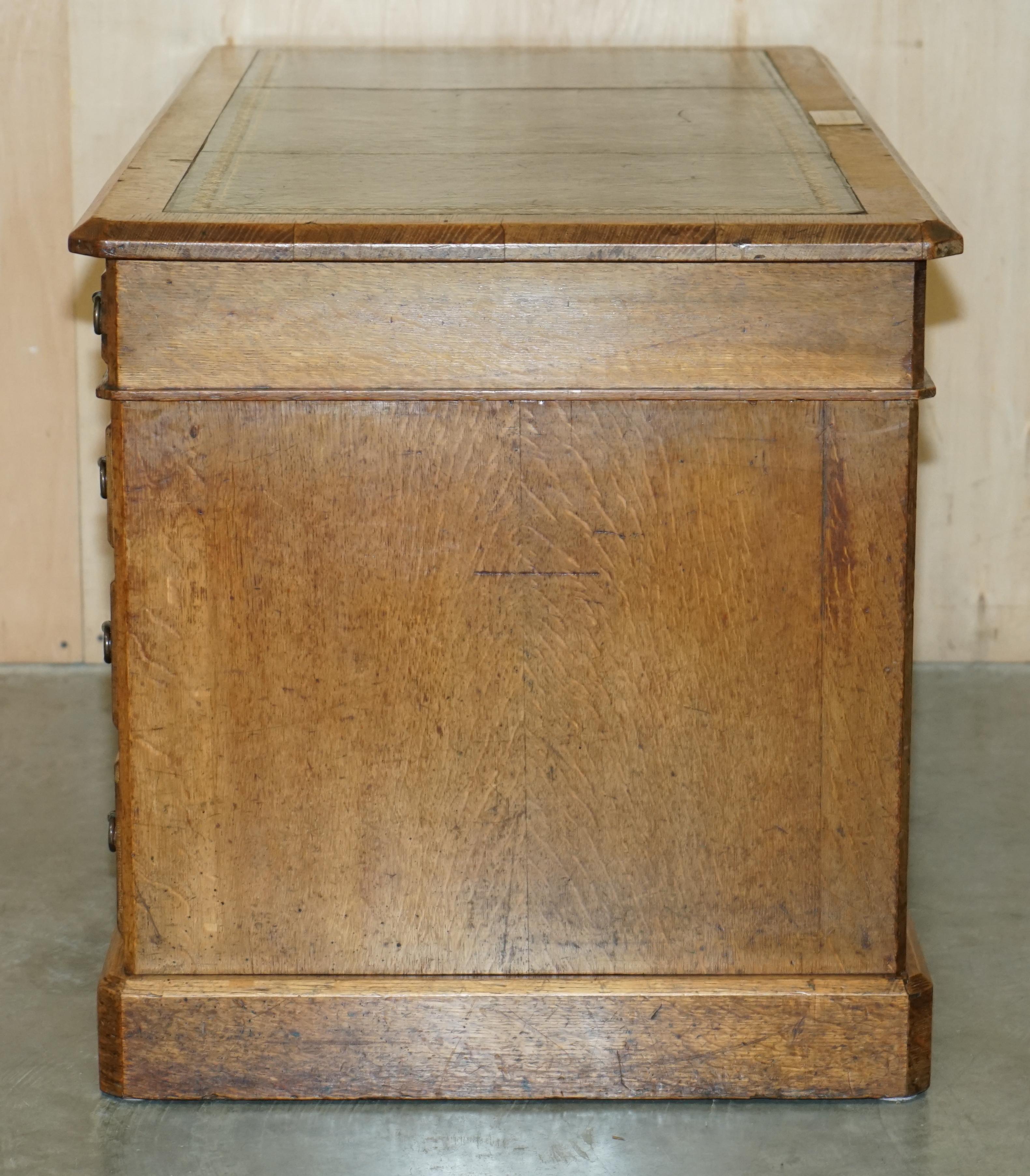Victorian Oak Partner's Desk circa 1883
