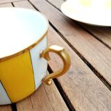 tasse à thé ou à déjeûner et soucoupes Art Déco