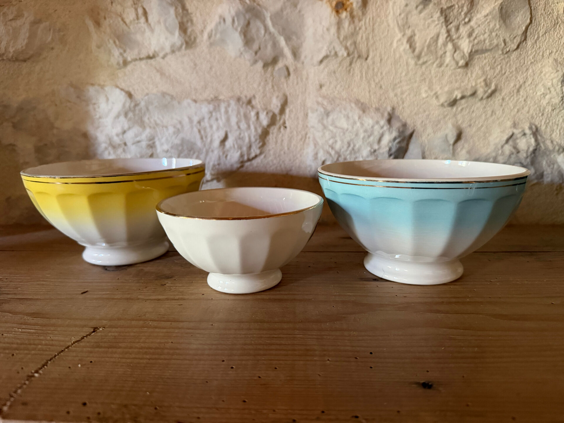 Antique faceted bowls