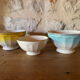 Antique faceted bowls
