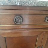 vintage - Small style chest of drawers - Louis XVI marble top with 1 drawer and 2 doors