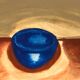 Gouache on paper Blue cup