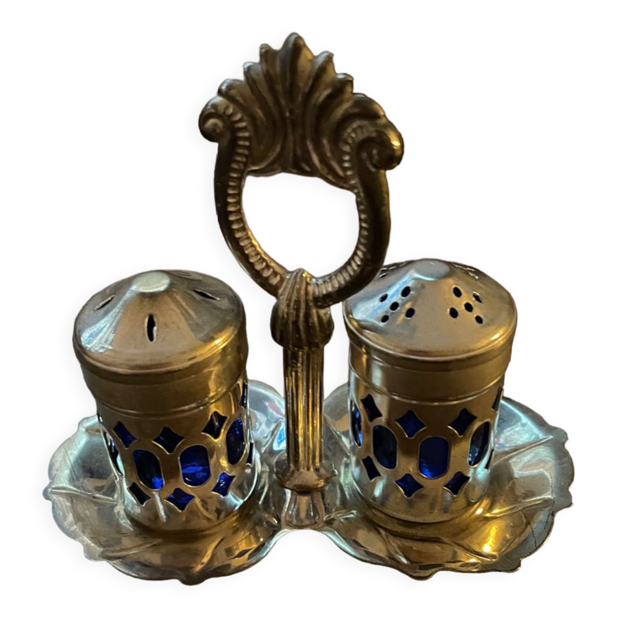 Vintage pepper shaker duo