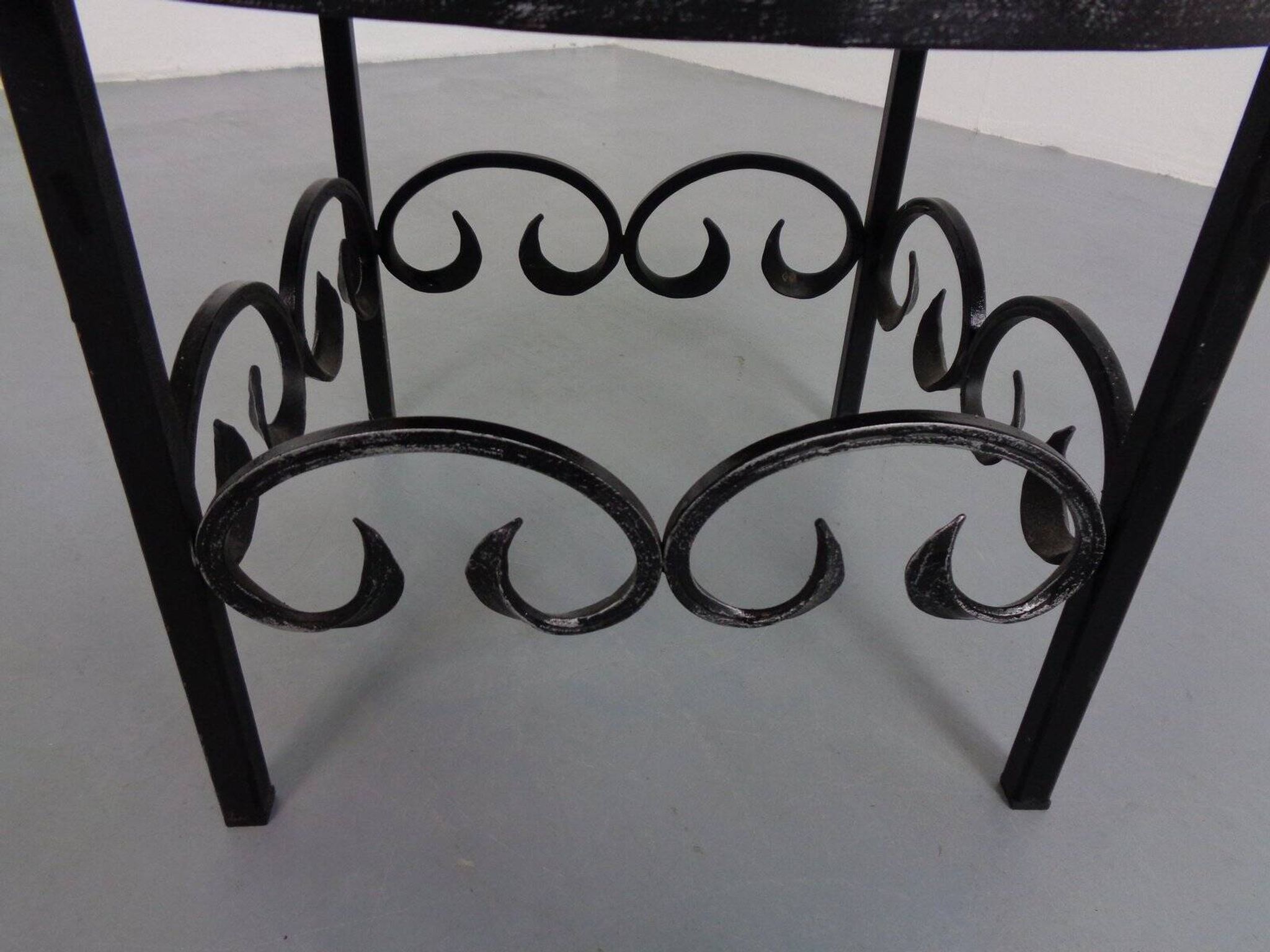 German Brutalist Side Table in Ceramic and Cast Iron, 1960s