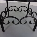 German Brutalist Side Table in Ceramic and Cast Iron, 1960s