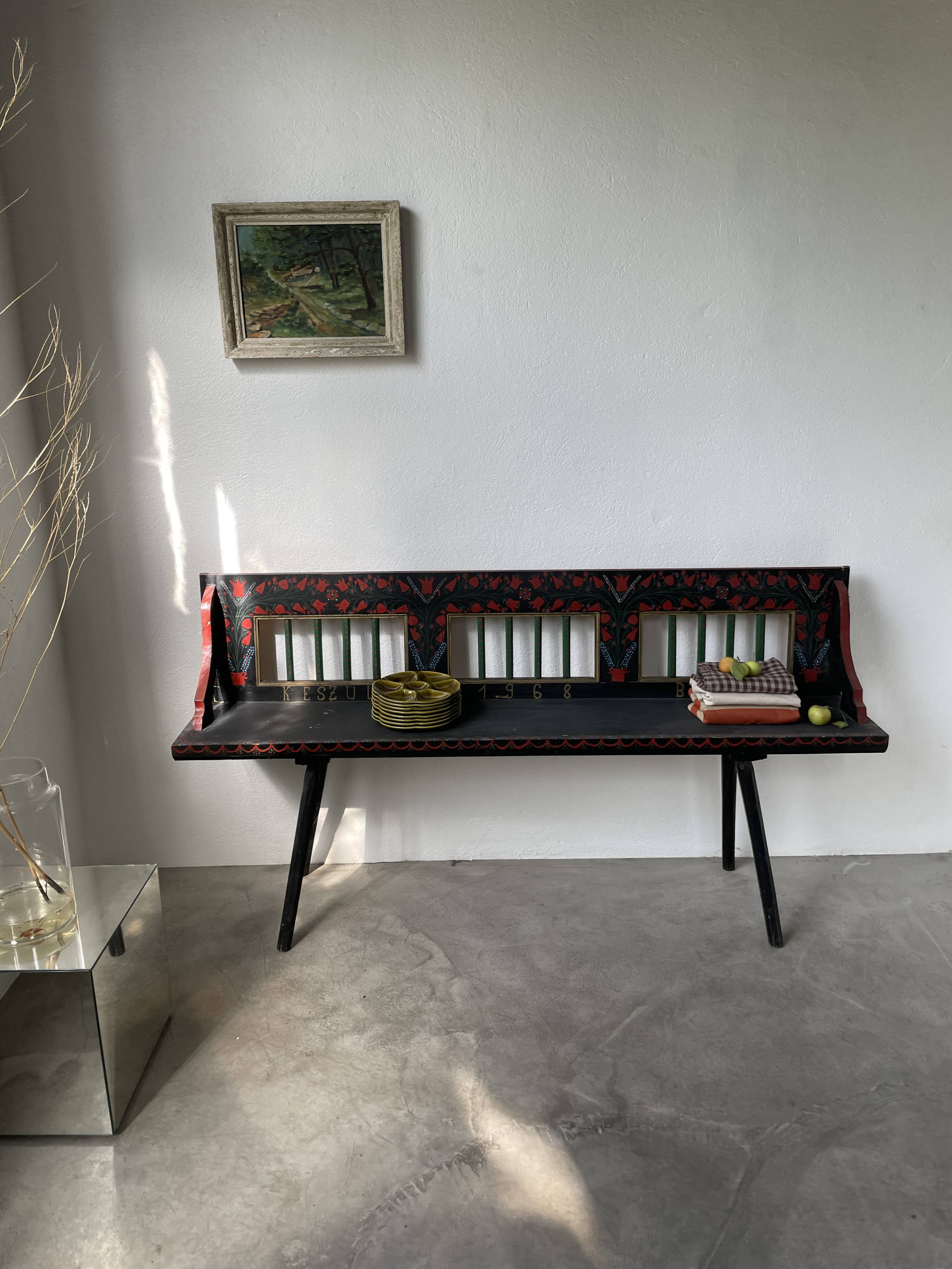 Moldavian bench 1968 polychrome