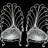Set de 2 fauteuils Provençaux en fer forgé des années 60
