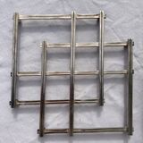 Stretch trivets in silver metal, geometric shapes